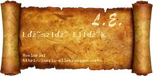László Ellák névjegykártya