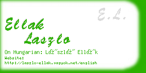 ellak laszlo business card